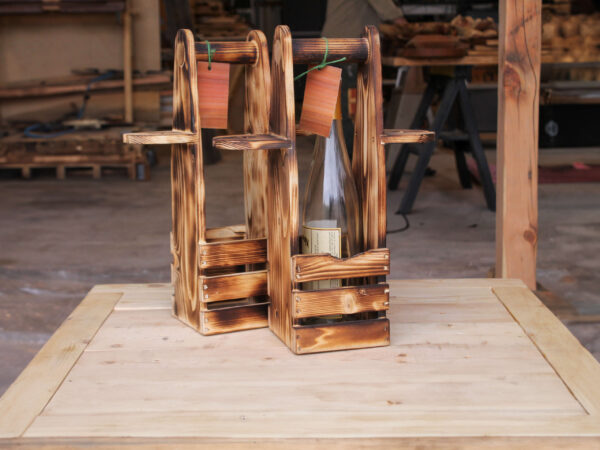 Wood Wine Bottle Holders - Image 2
