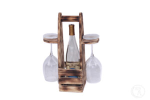 Wood Wine Bottle Holders made of burnt pine