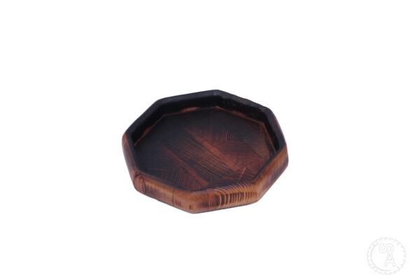 handmade shallow wooden bowl made of fir