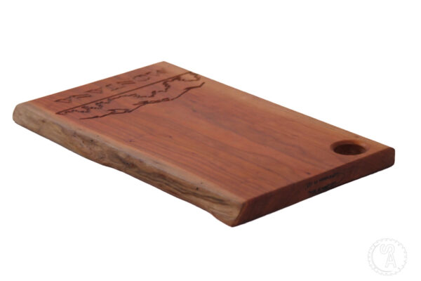 Handmade Wood Cutting Board with "Montana" engraved on it