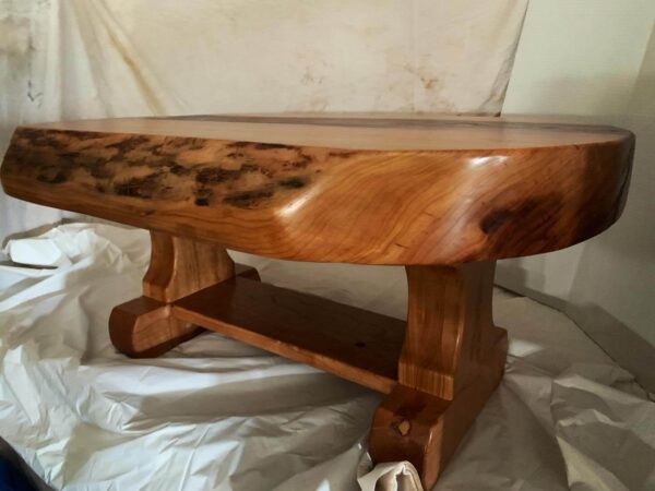 Live-edge Cherry Slab Coffee Table